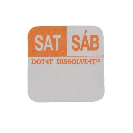 Commercial Dissolve-It 1 in x 1 in Saturday Label 81445